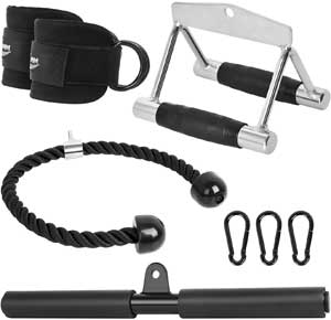 Cable Attachment Bundle for Your Home Gym Pulley Tower