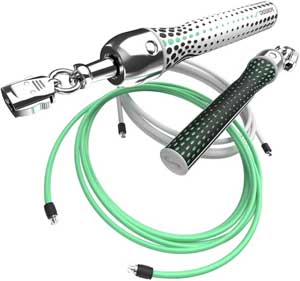 Crossrope Light and Medium Ropes with Removable Handles for Burning Calories, Losing Weight and Toning Muscles