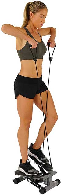 Sunny Health and Fitness Mini Stepper with Resistance Bands for Under $100