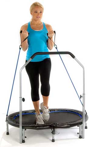 Stamina Mini Trampoline With Resistance Bands