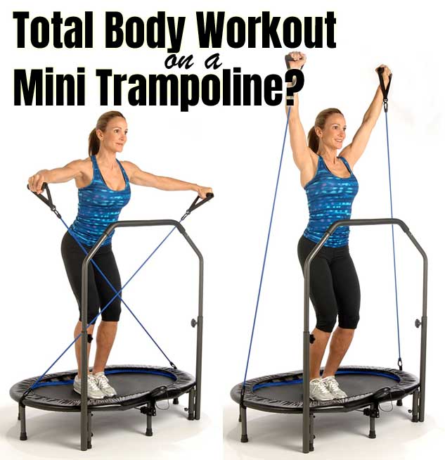 Lose Weight and Tone Muscles with a Full-Body Mini Trampoline Workout with Resistance Bands