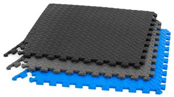 ProSource Interlocking Puzzle Mats in Black, Grey, Blue