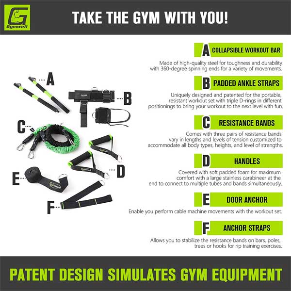 Complete Full-Body Workout Resistance Band Set