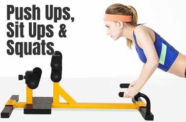 Sissy Squat Machine Push Up Bar